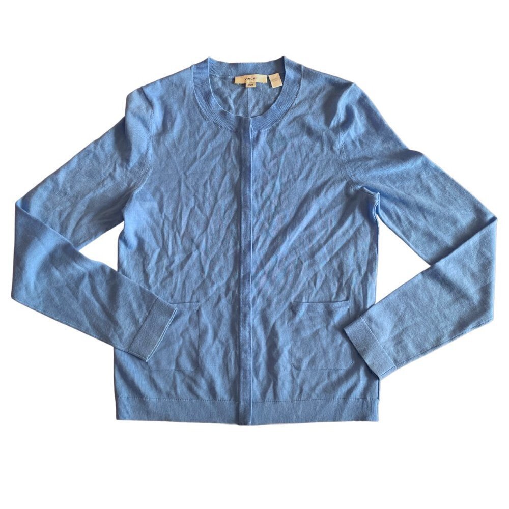 Vince Crew Neck Back Seam Cardigan w/ Pockets Sz. XS